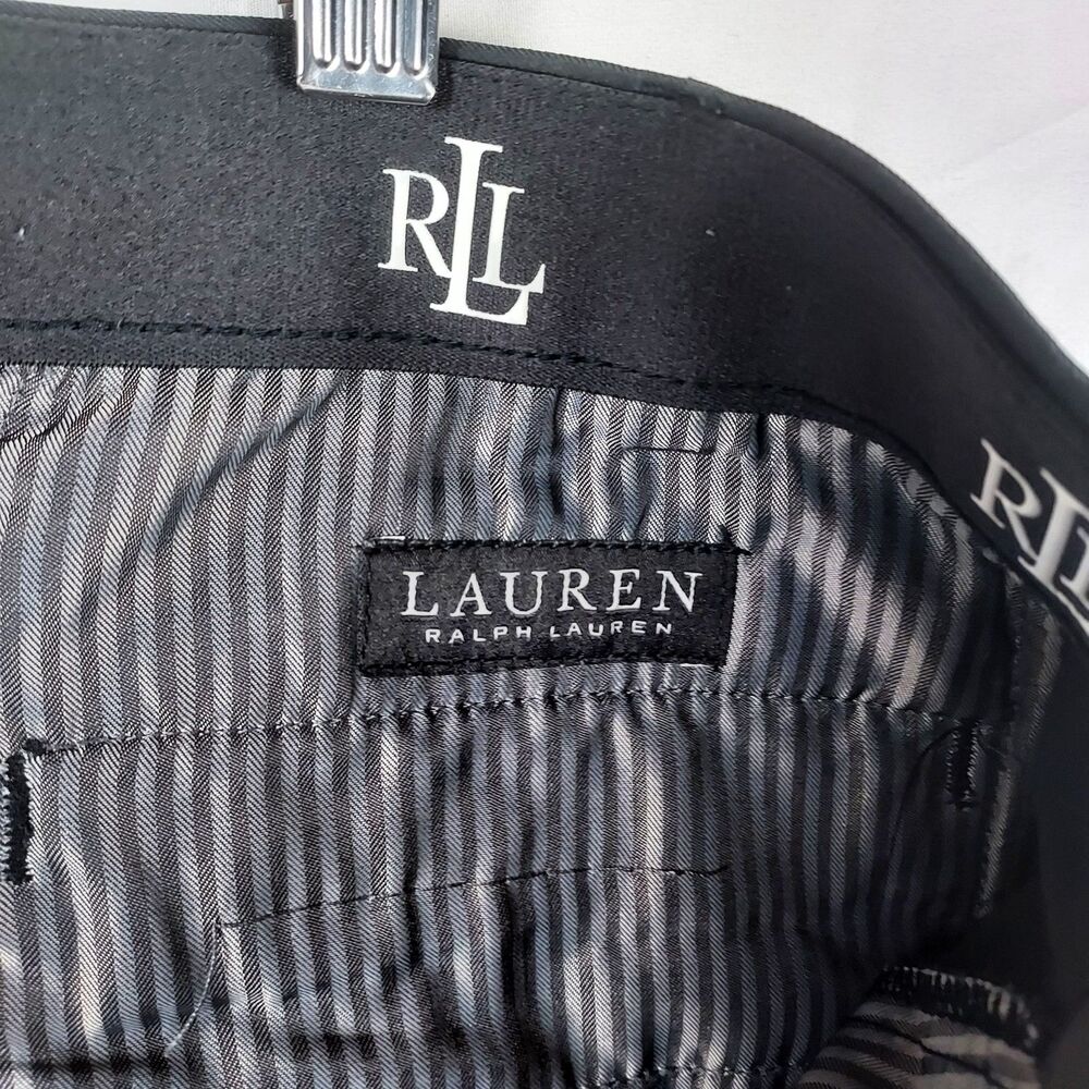 Lauren Ralph Lauren Men’s Stretch Cotton Blend Dress Pants 42x30 Gray Slim Fit - Picture 5 of 11